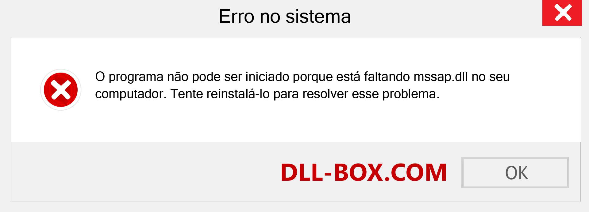 Arquivo mssap.dll ausente ?. Download para Windows 7, 8, 10 - Correção de erro ausente mssap dll no Windows, fotos, imagens